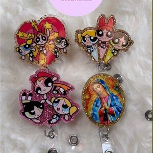 Cartoon character badge reels